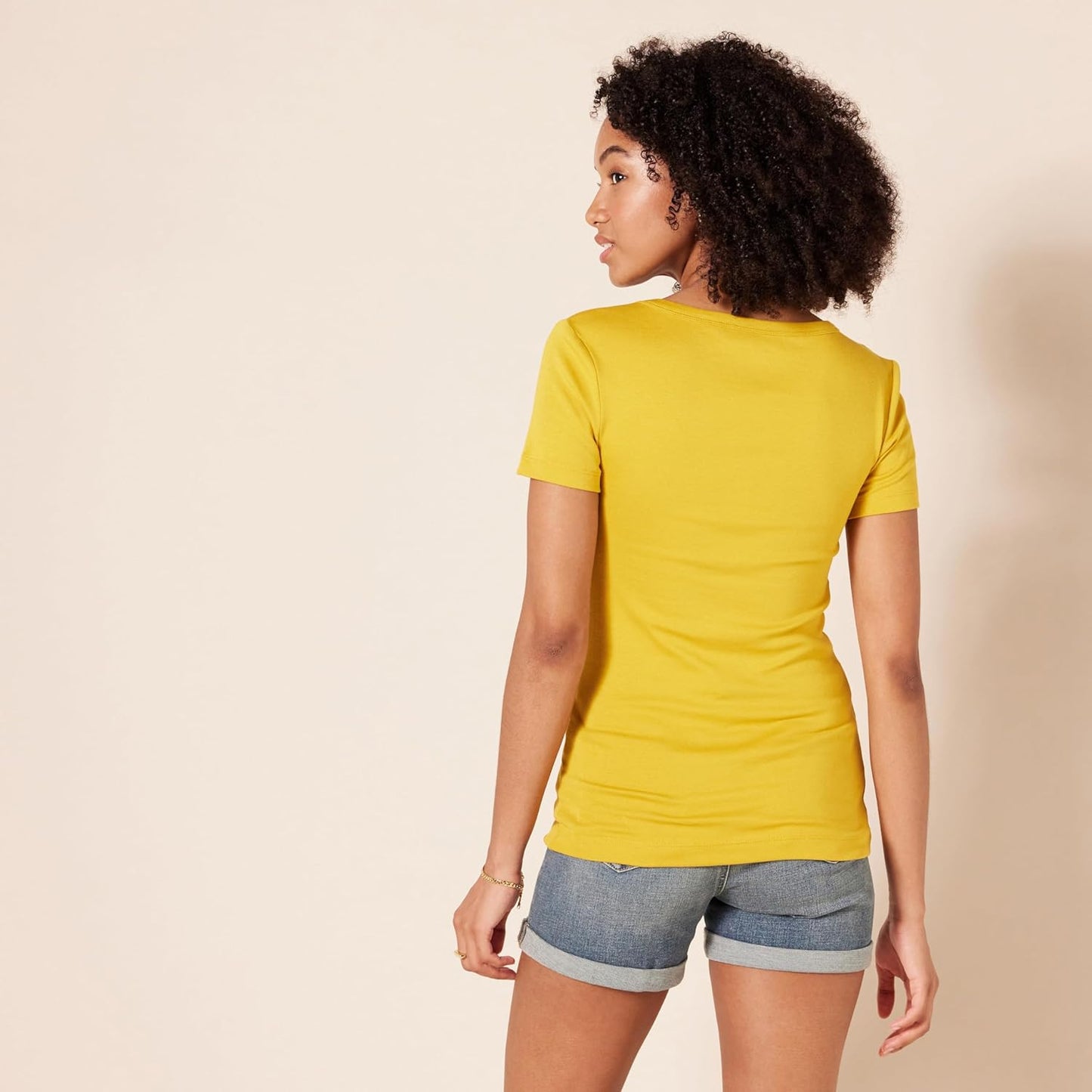 Women's Slim-Fit Short-Sleeve V-Neck T-Shirt, Pack of 2