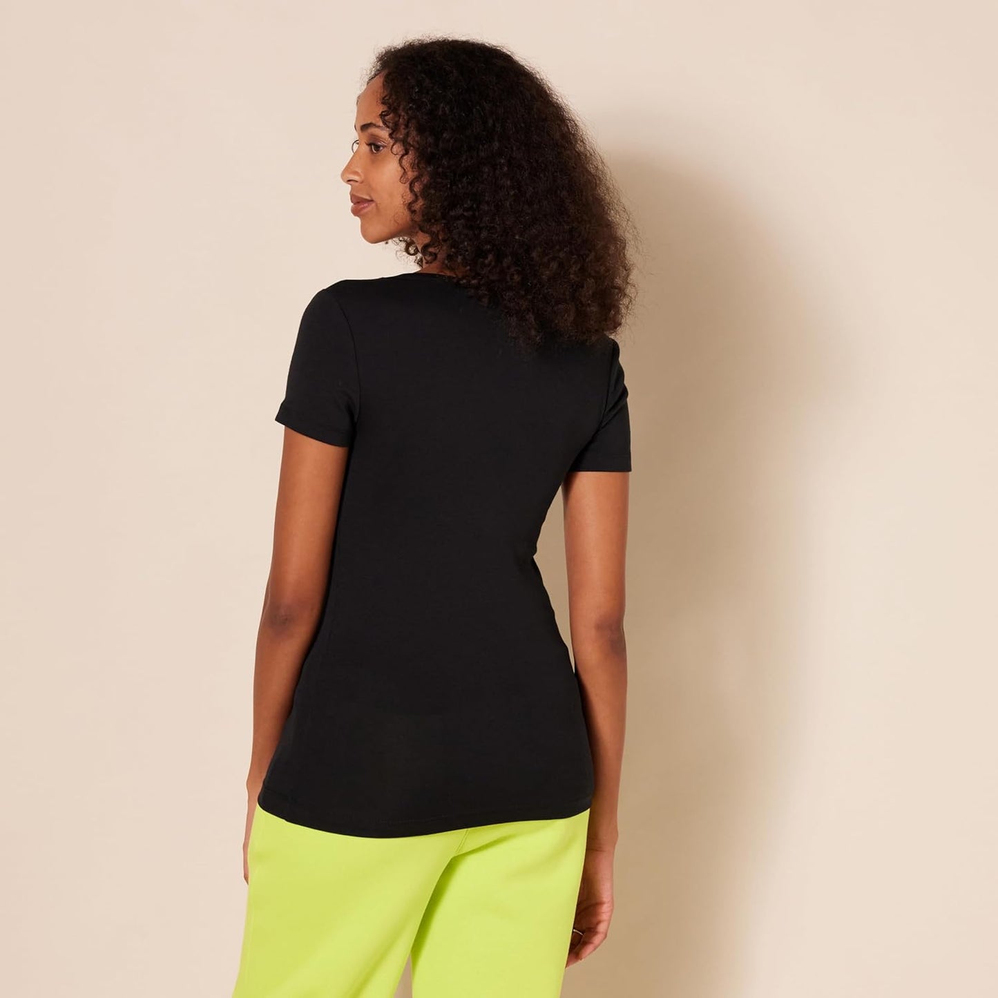 Women's Slim-Fit Short-Sleeve V-Neck T-Shirt, Pack of 2