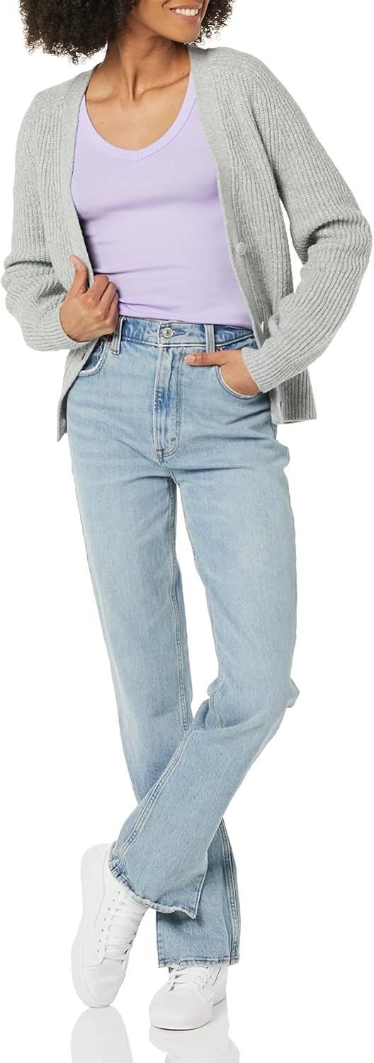 Women's Slim-Fit Short-Sleeve V-Neck T-Shirt, Pack of 2