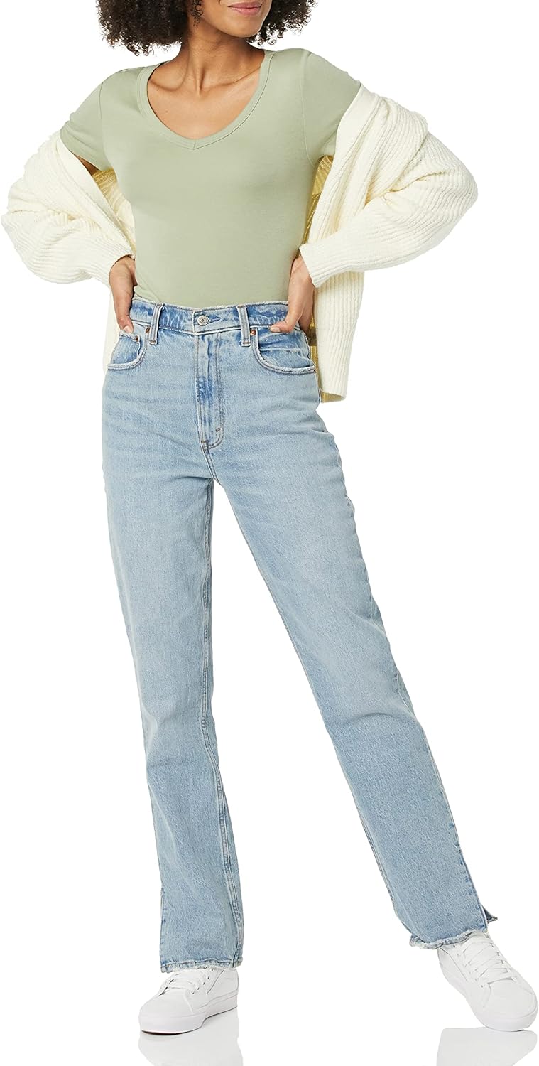 Women's Slim-Fit Short-Sleeve V-Neck T-Shirt, Pack of 2