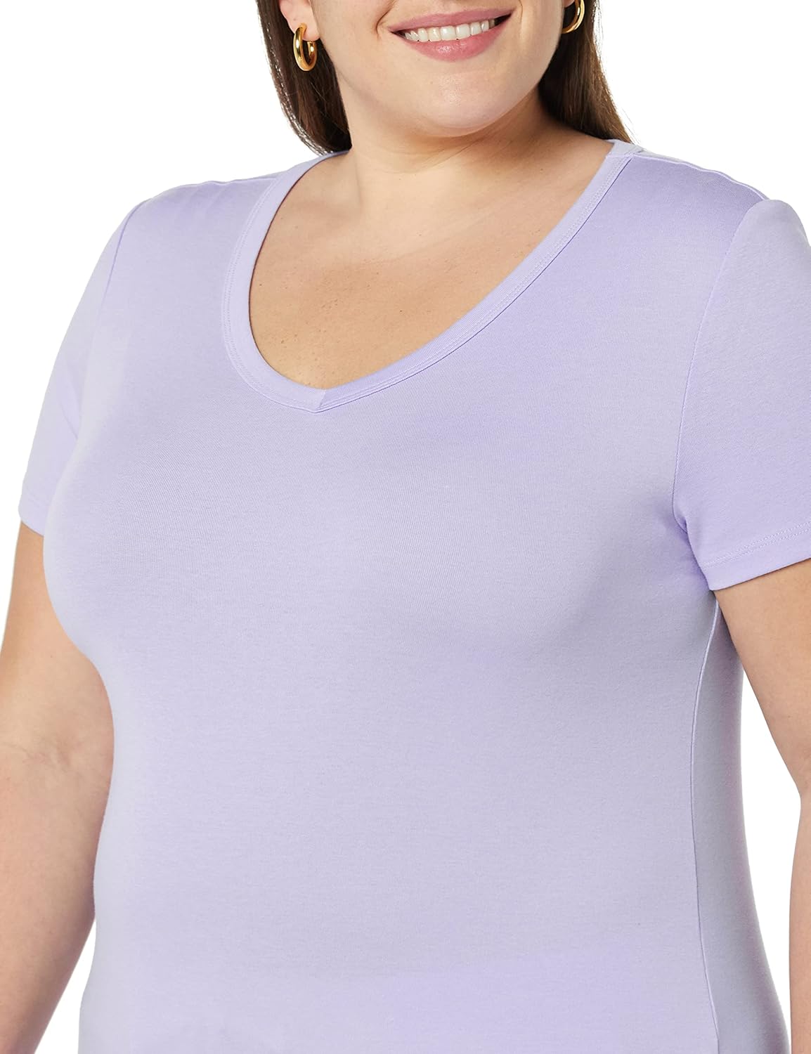 Women's Slim-Fit Short-Sleeve V-Neck T-Shirt, Pack of 2