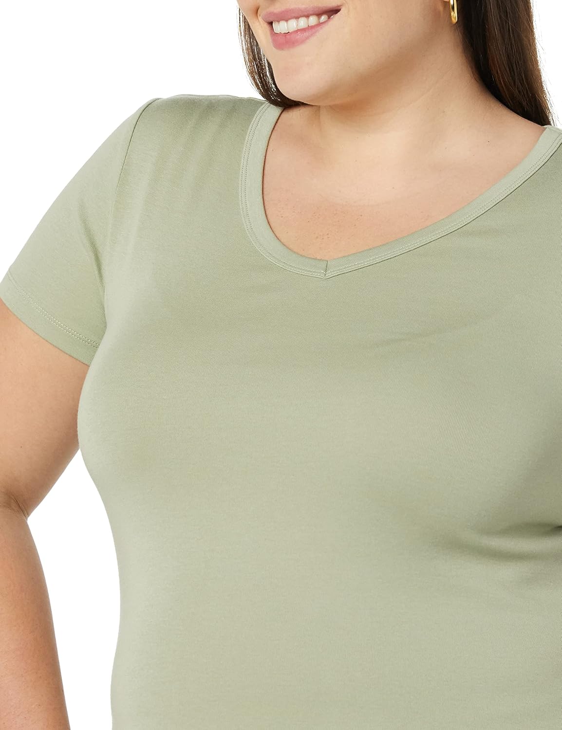 Women's Slim-Fit Short-Sleeve V-Neck T-Shirt, Pack of 2