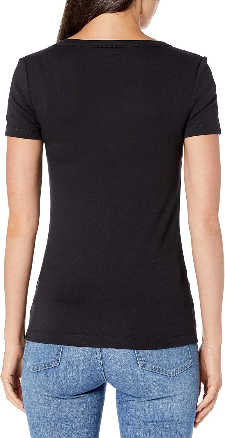 Women's Slim-Fit Short-Sleeve V-Neck T-Shirt, Pack of 2